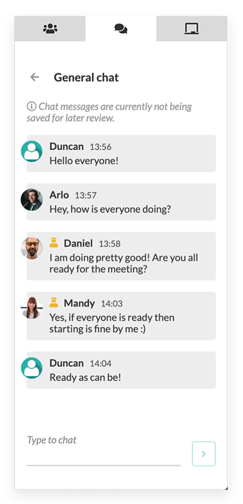 Participant chat